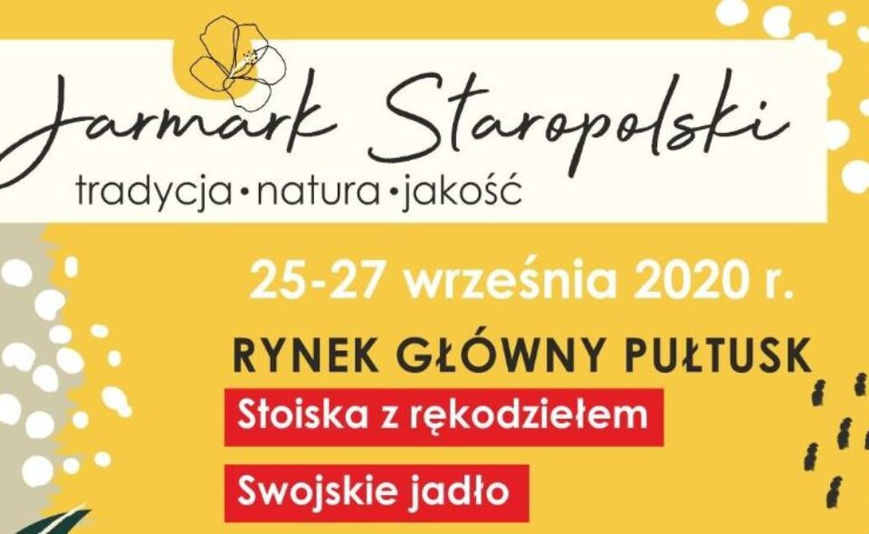 Jarmark Staropolski, Pułtusk, 25-27 września 2020 r. <span class=