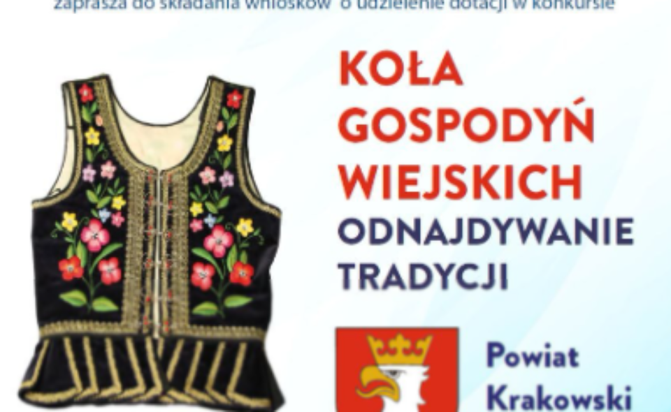 Konkurs pn. „Koła gospodyń wiejskich – odnajdywanie tradycji”– Kraków, zgłoszenia do 17. czerwca 2021 r. <span class=